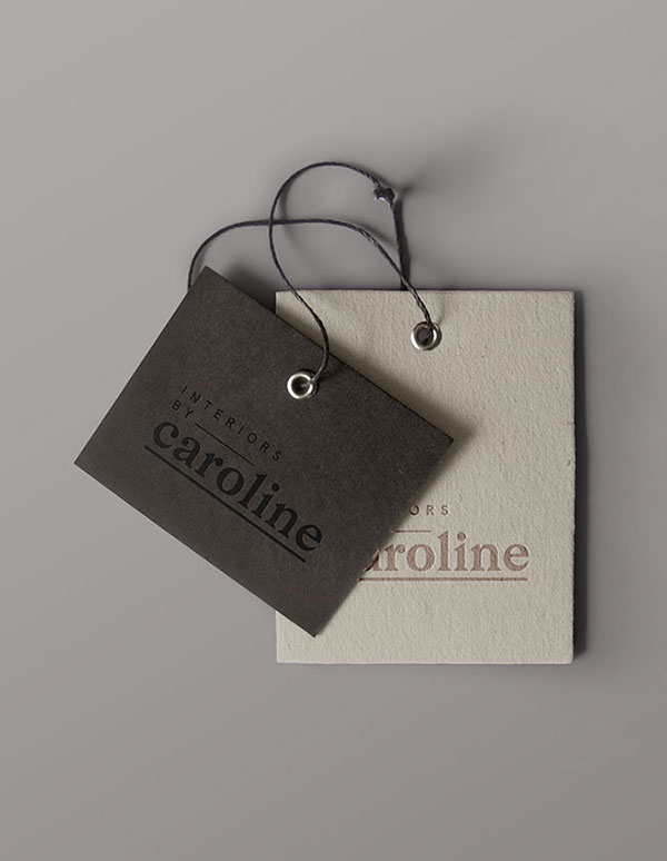 Interiors By Caroline Brand Identity tags Design by Freelance Graphic Designer Colm McCarthy